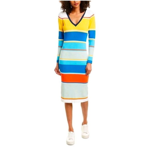 J.Crew Ribbed sweater-dress in stripe - Picture 2 of 13